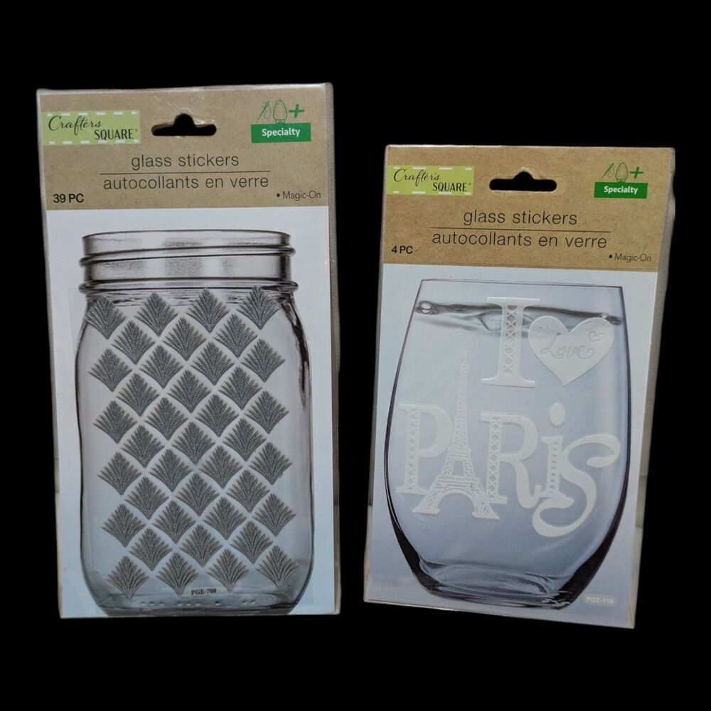 Crafter’s Square Glass Stickers Lot